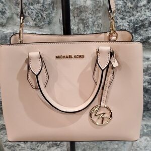 Michael Kors Blush Satchel with Gold Accents